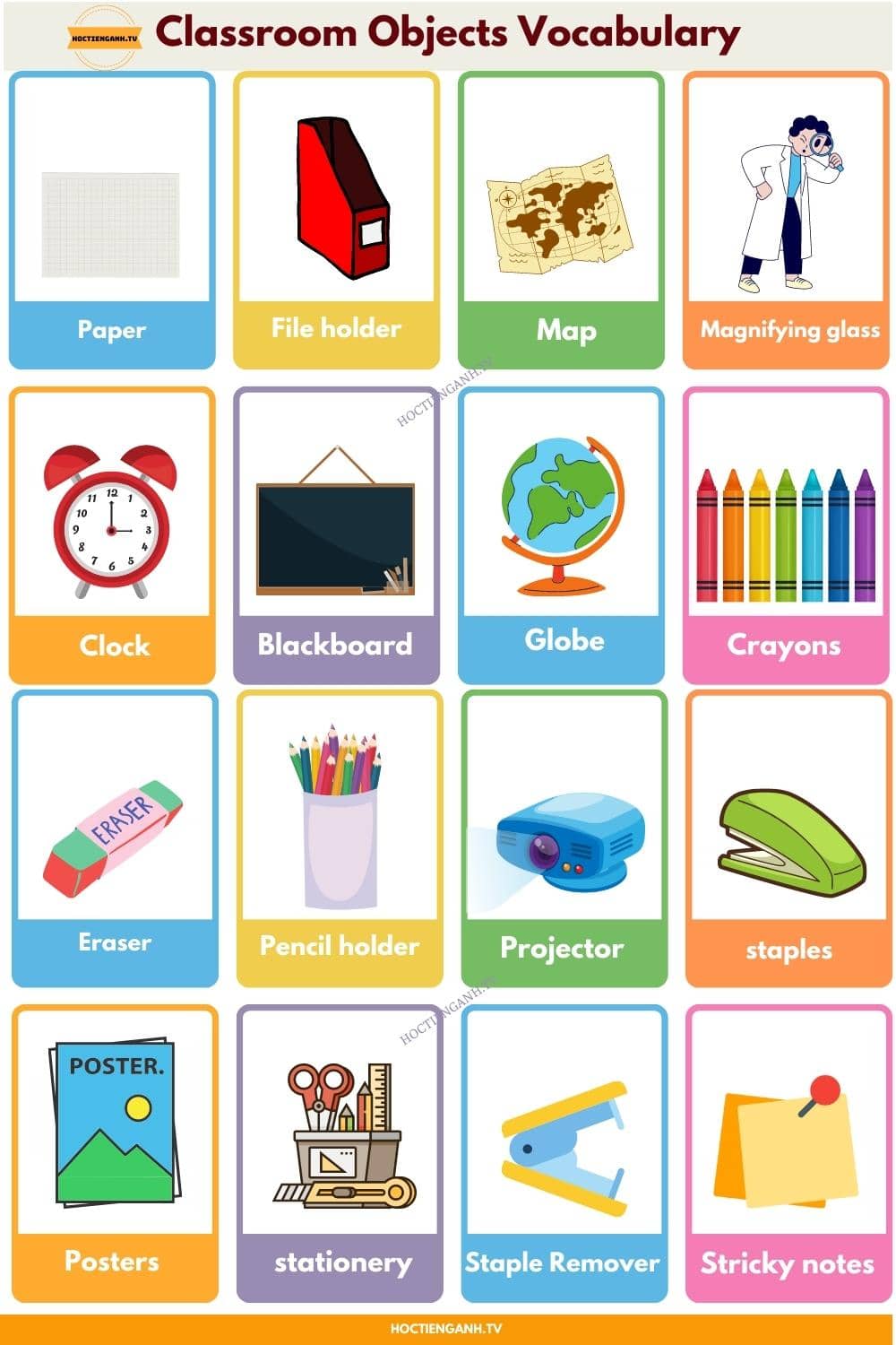 Classroom Objects Vocabulary 1