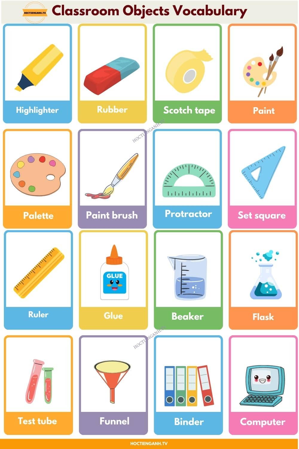 Classroom Objects Vocabulary 4