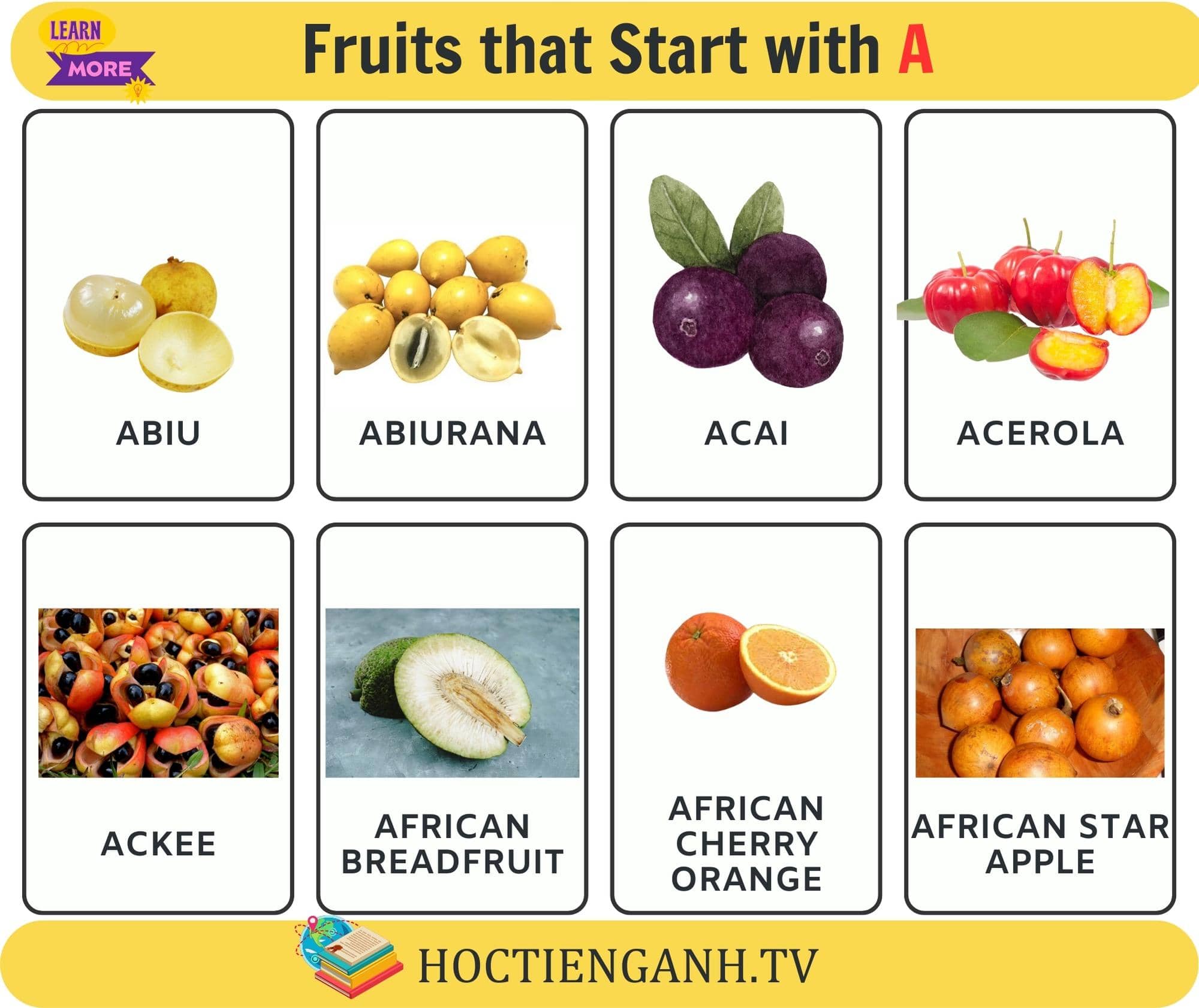Fruits that Start with A